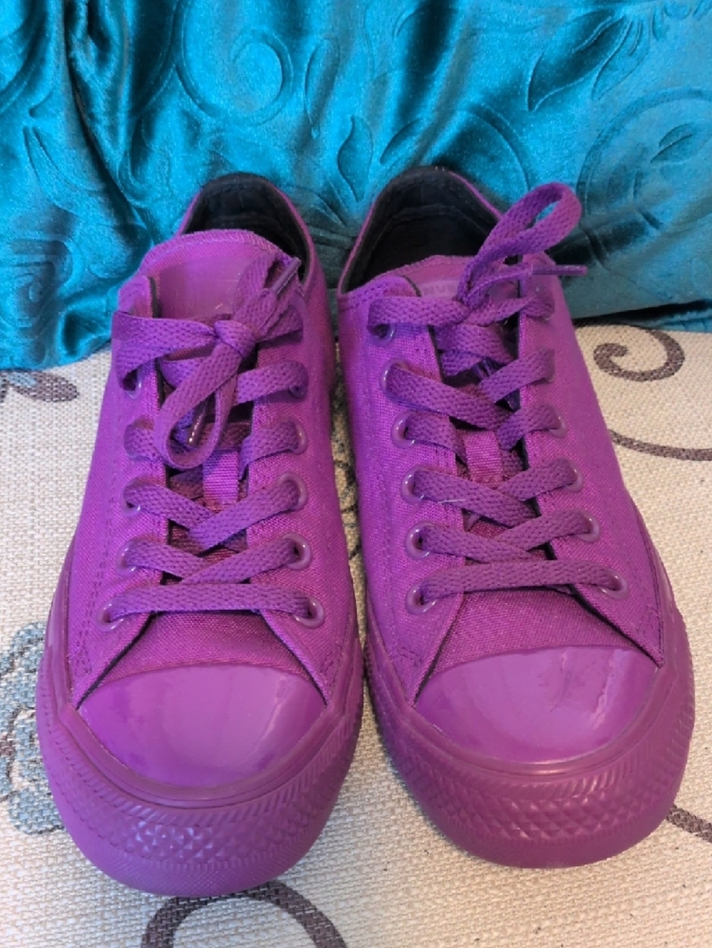 Converse O.P.I Women's Low-Top Canvas Sneakers in Purple - Picture 6 of 6